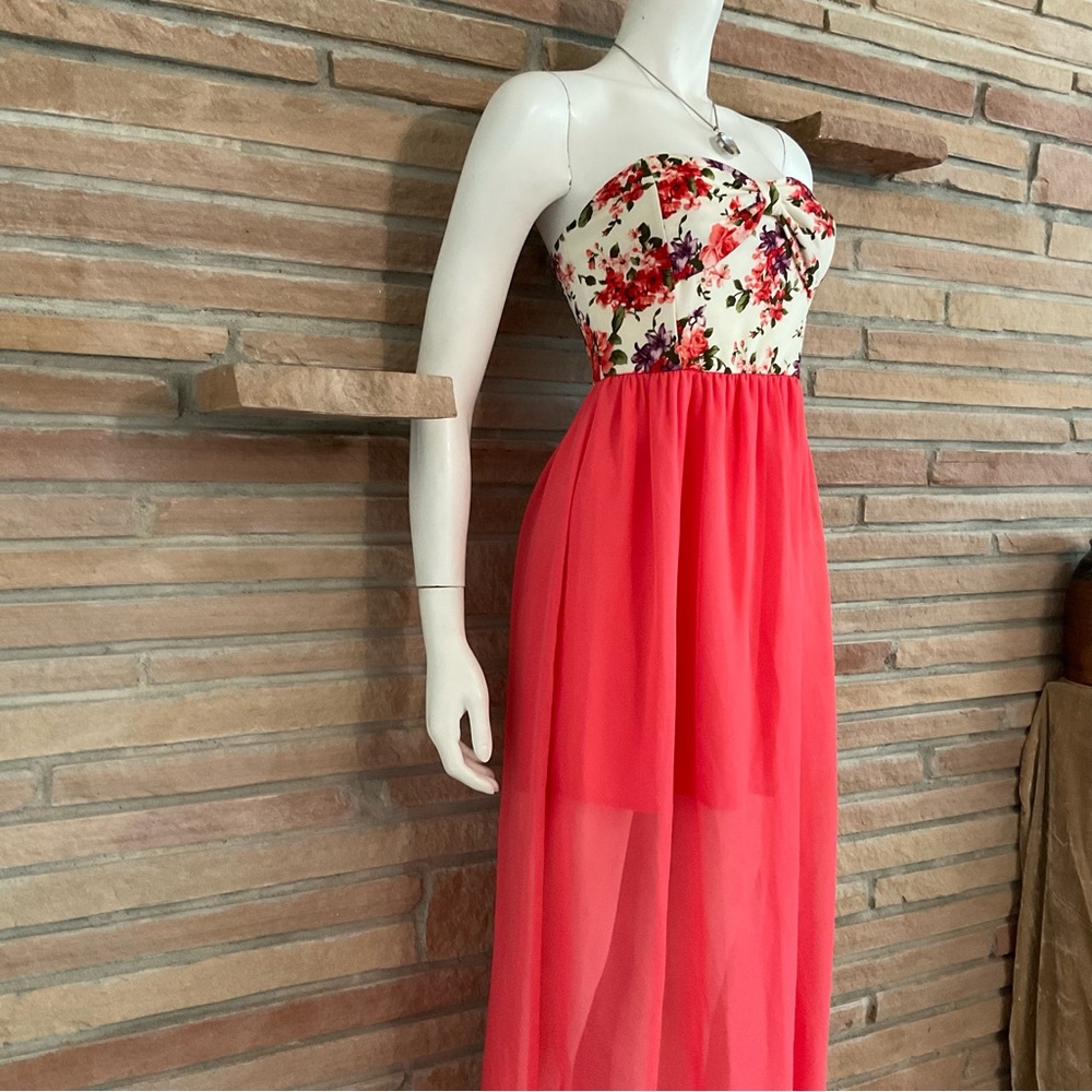 Papaya Strapless Maxi Dress Medium - Picture 5 of 8